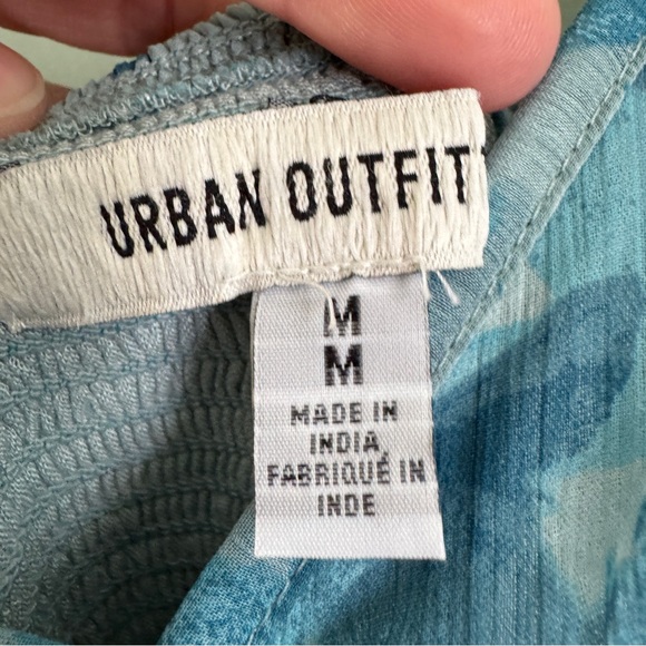 urban outfitters babydoll slip dress butterfly print ruffle hem medium sheer - Picture 4 of 15